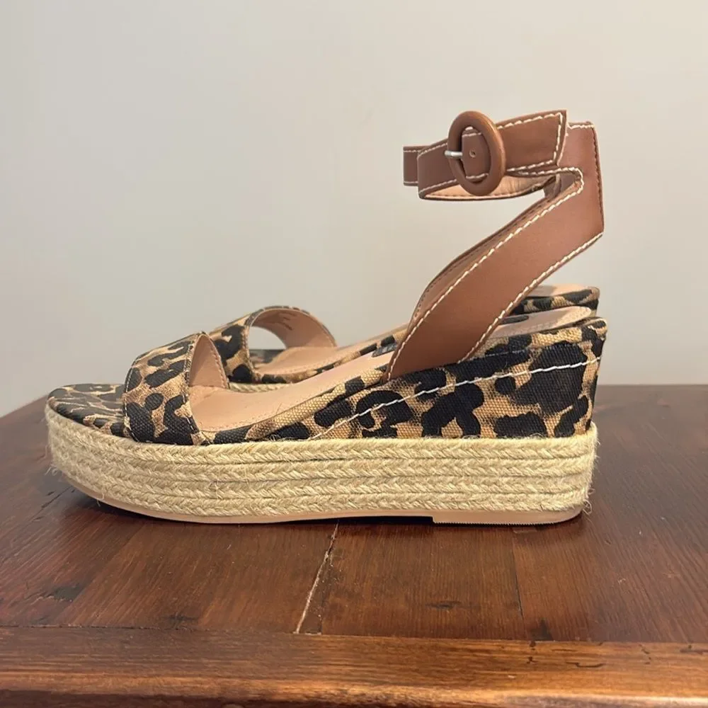 Steven by Steve Madden Kippie Ankle Strap Espadrille Wedge Sandals Size 8.5M